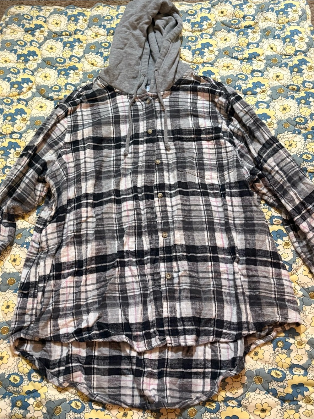 Time and Tru women’s size xxxl plaid hoodie